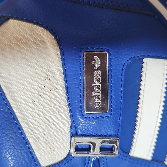 Adidas Men's High-Top Blue and White Sneakers - Picture 6 of 11